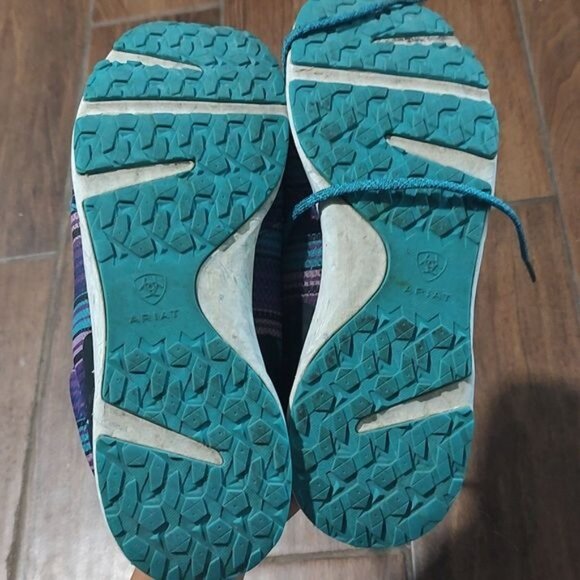 Ariat 9 purple teal stripe sneakers - Picture 6 of 6